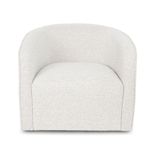 Arbutus Swivel Chair - Off White Boucle