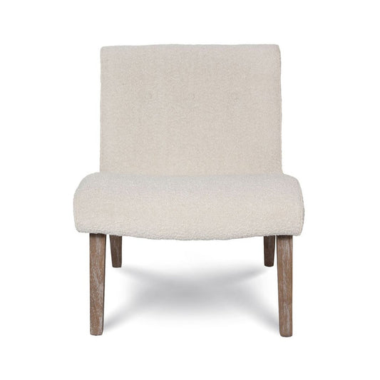 Almond Accent Chair - Cream Boucle