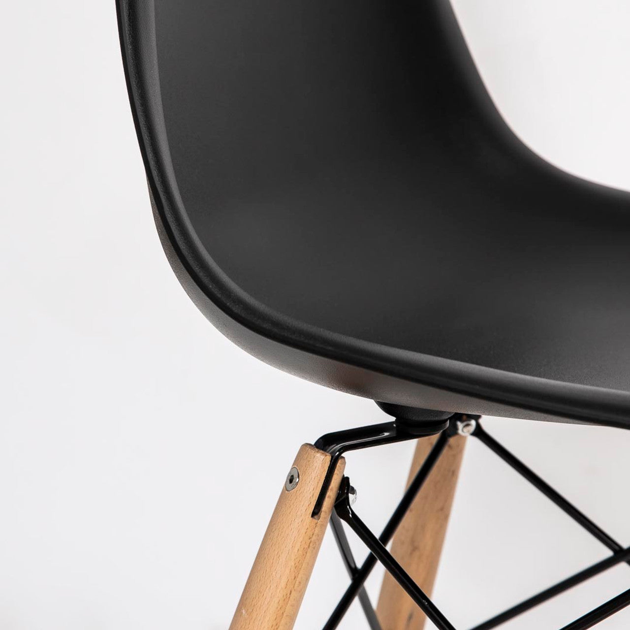 Fairview Chair - Black Seat Wood Base