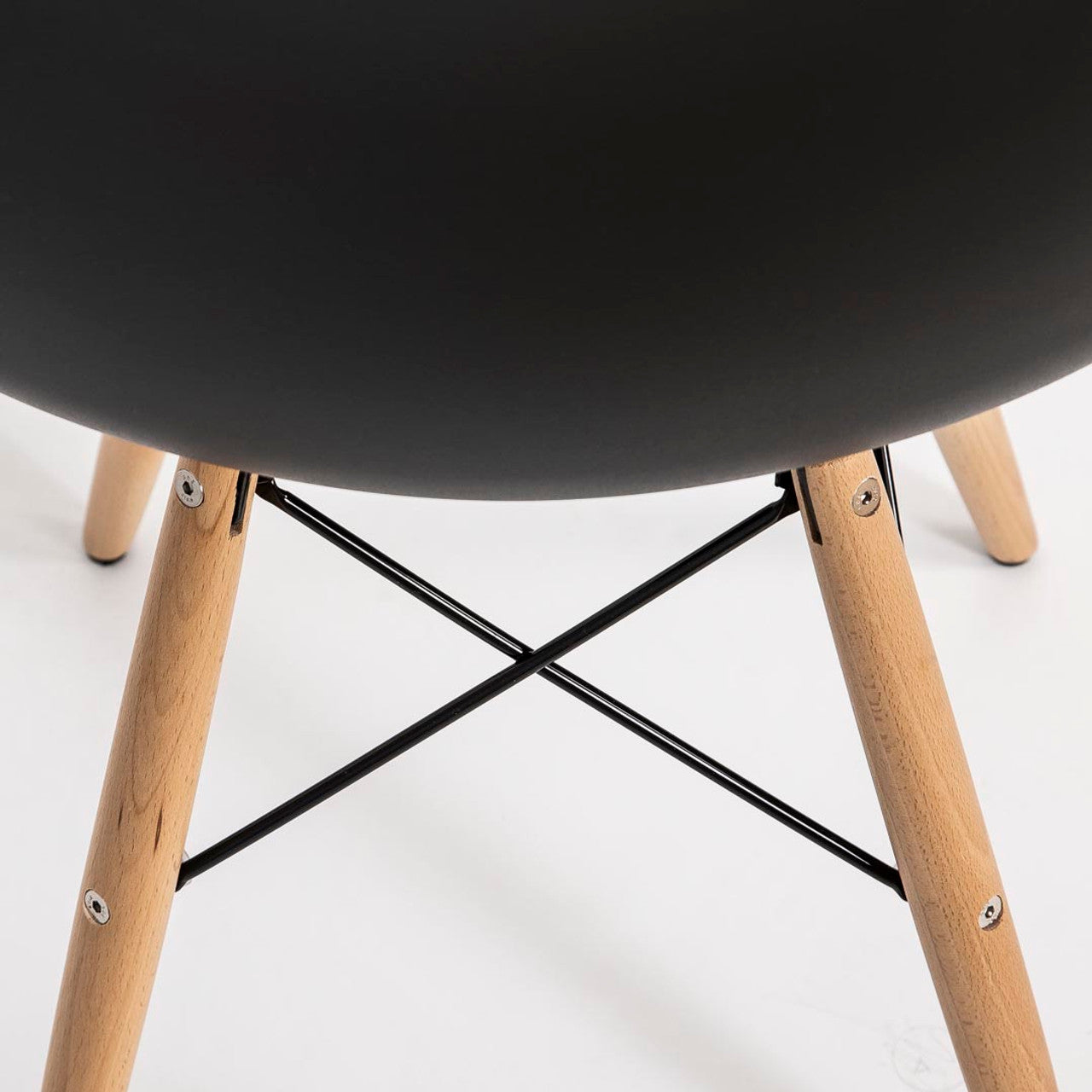 Fairview Chair - Black Seat Wood Base