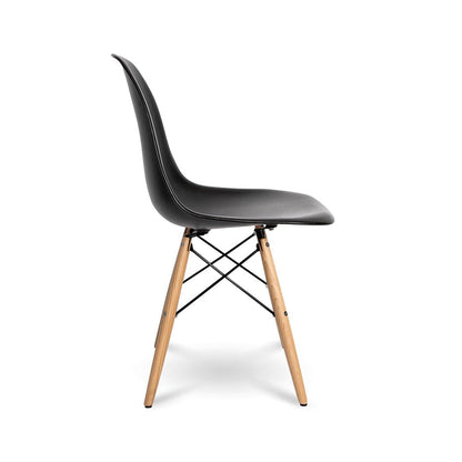 Fairview Chair - Black Seat Wood Base